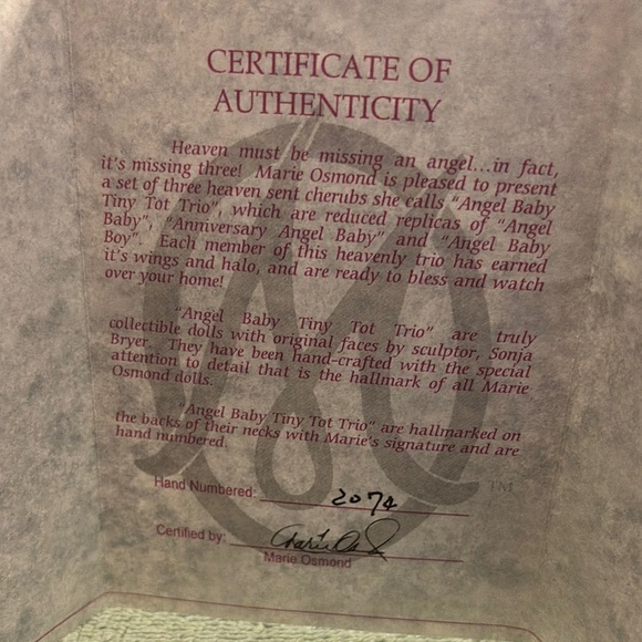 Marie Osmond Angel Baby Tiny Tot Trio - Picture 5 of 7